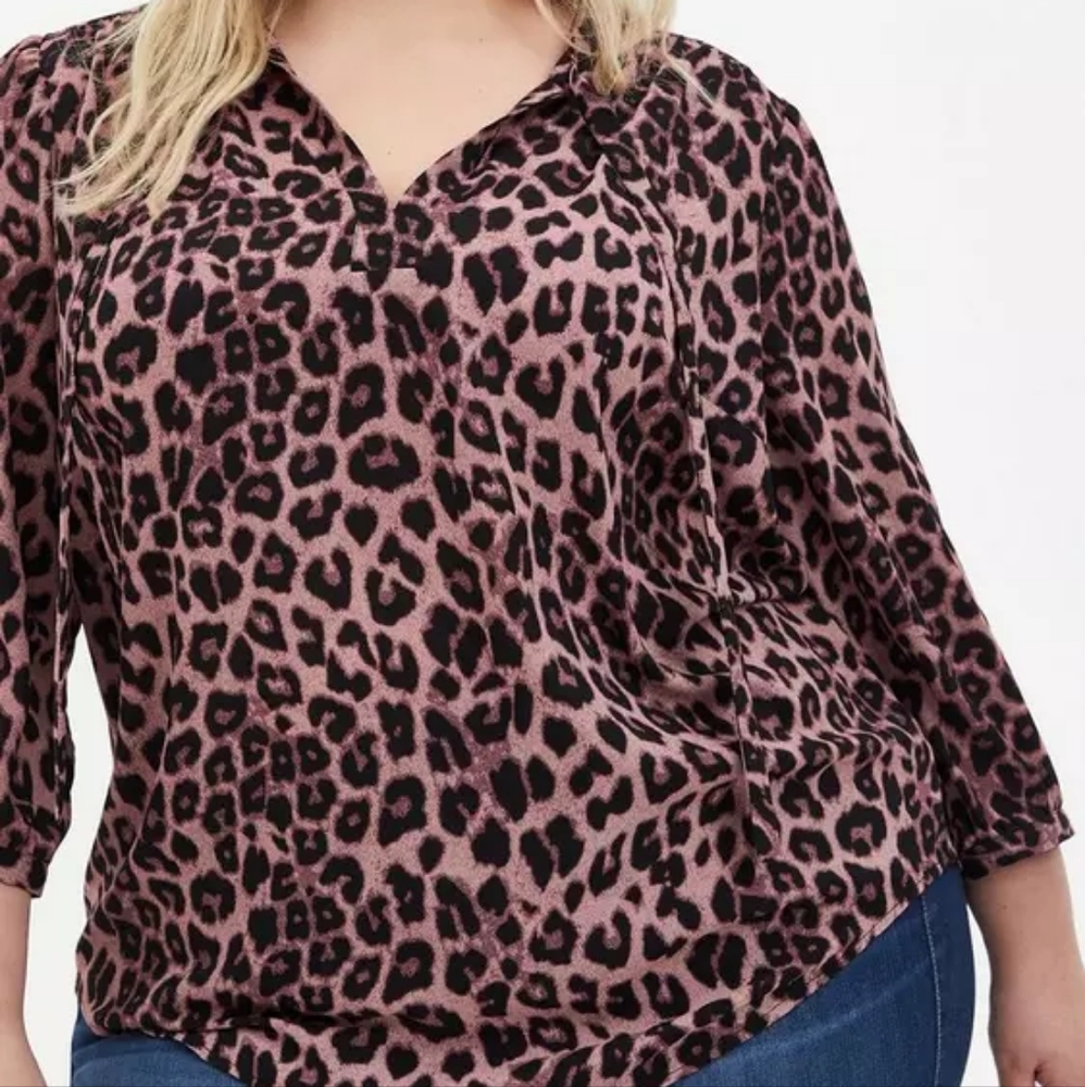 Torrid Georgette Bow Tie Blouse